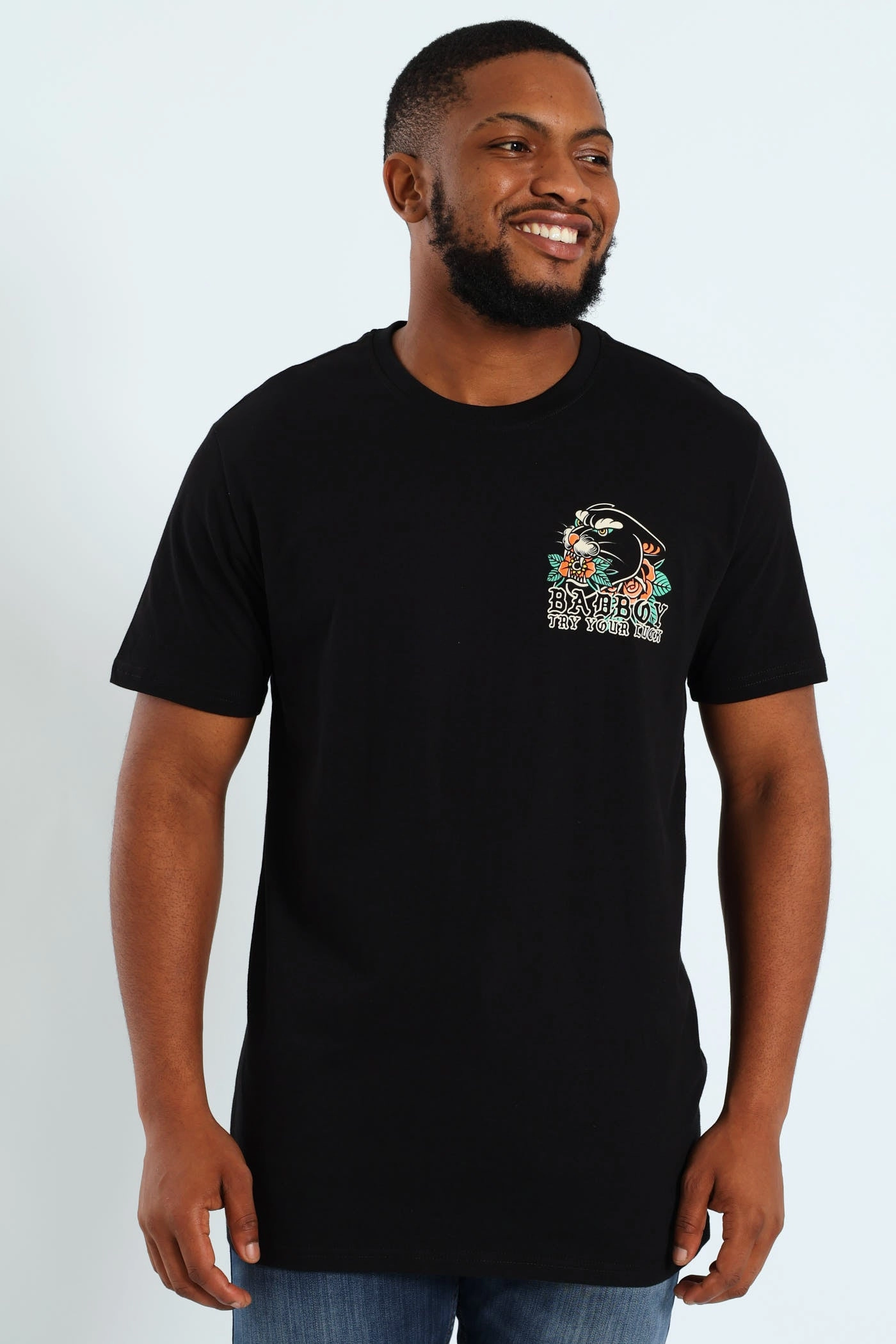 Panther Try Your Luck Tee - Black Classic Wear High Density Fabric