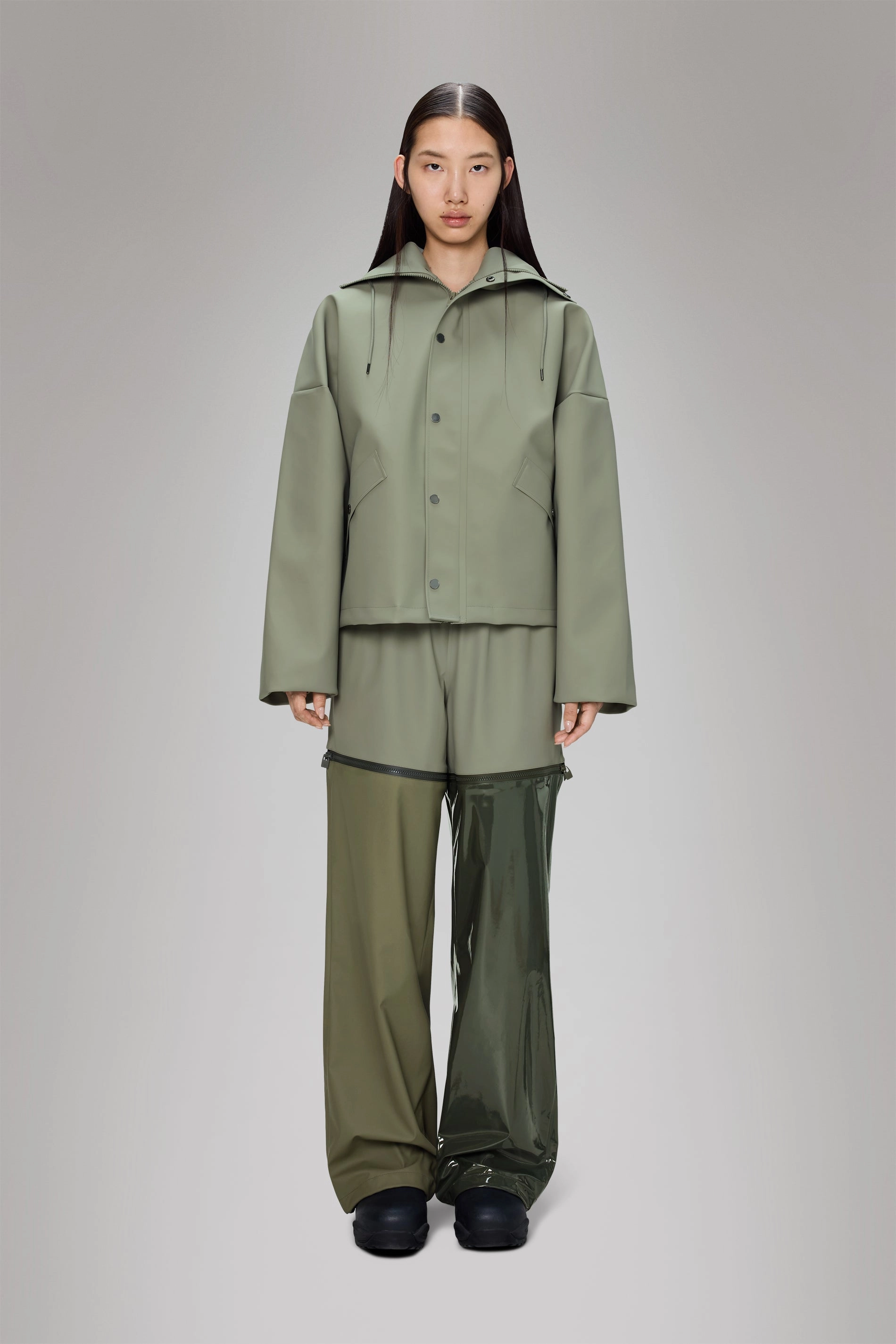 Neutral Style Vision Rain Jacket Short