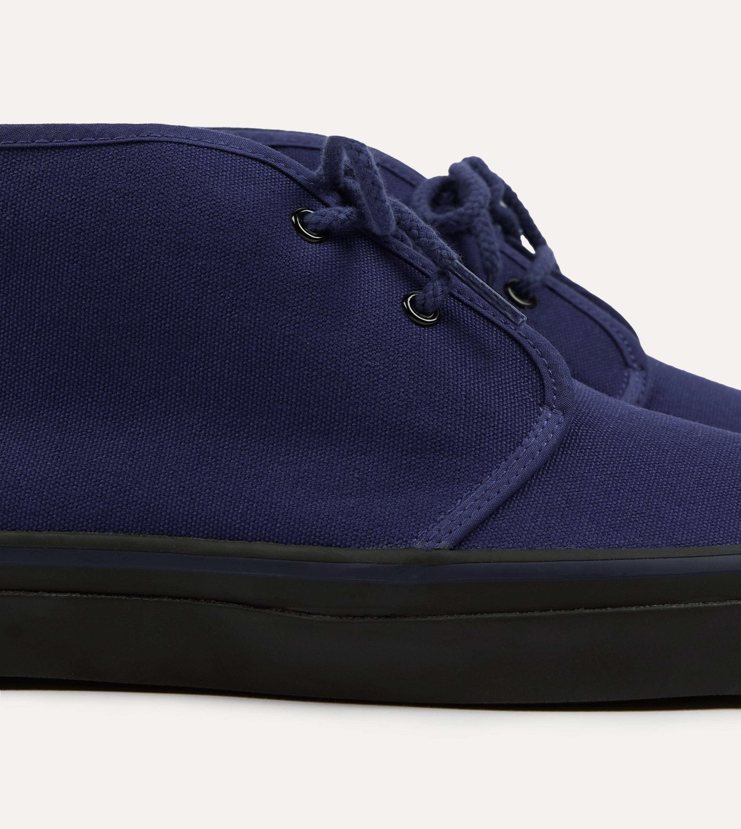 Gym Essential Wakouwa by Anatomica Navy Cotton Canvas Chukka Trainers