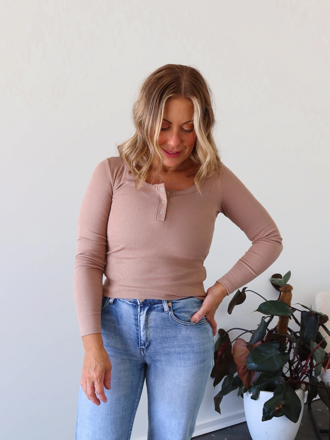 Pullover type Nature related Prudence Top - Mocha