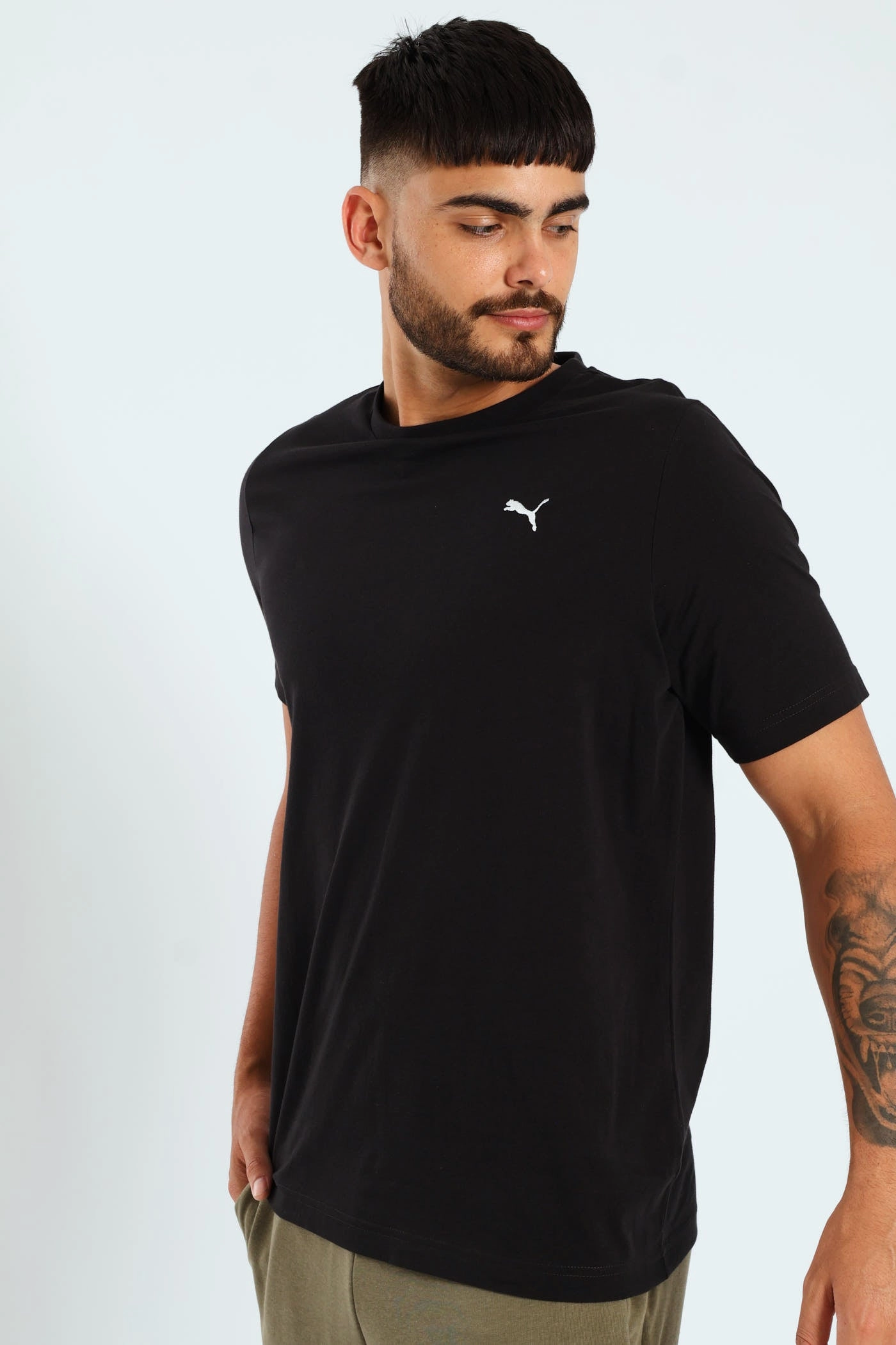 Sporty Chic Halloween Essential Small Logo Tee - Black