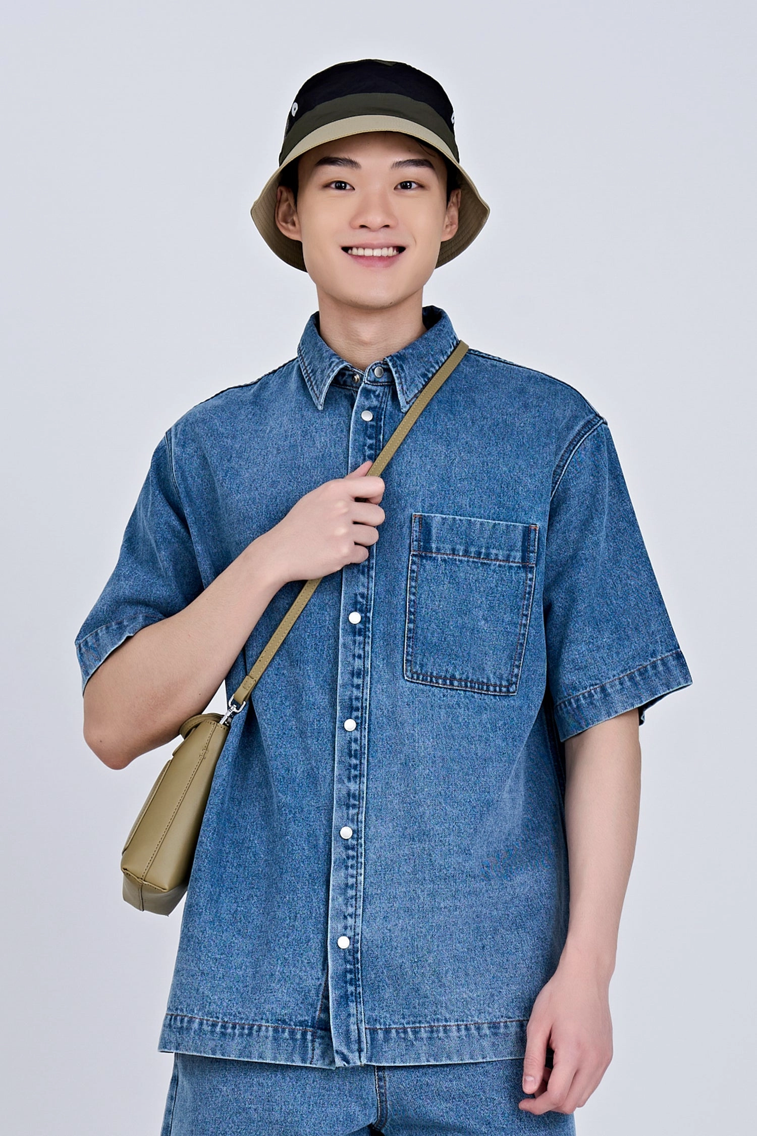Washed Denim Shirt - Denim Outdoor Fashion