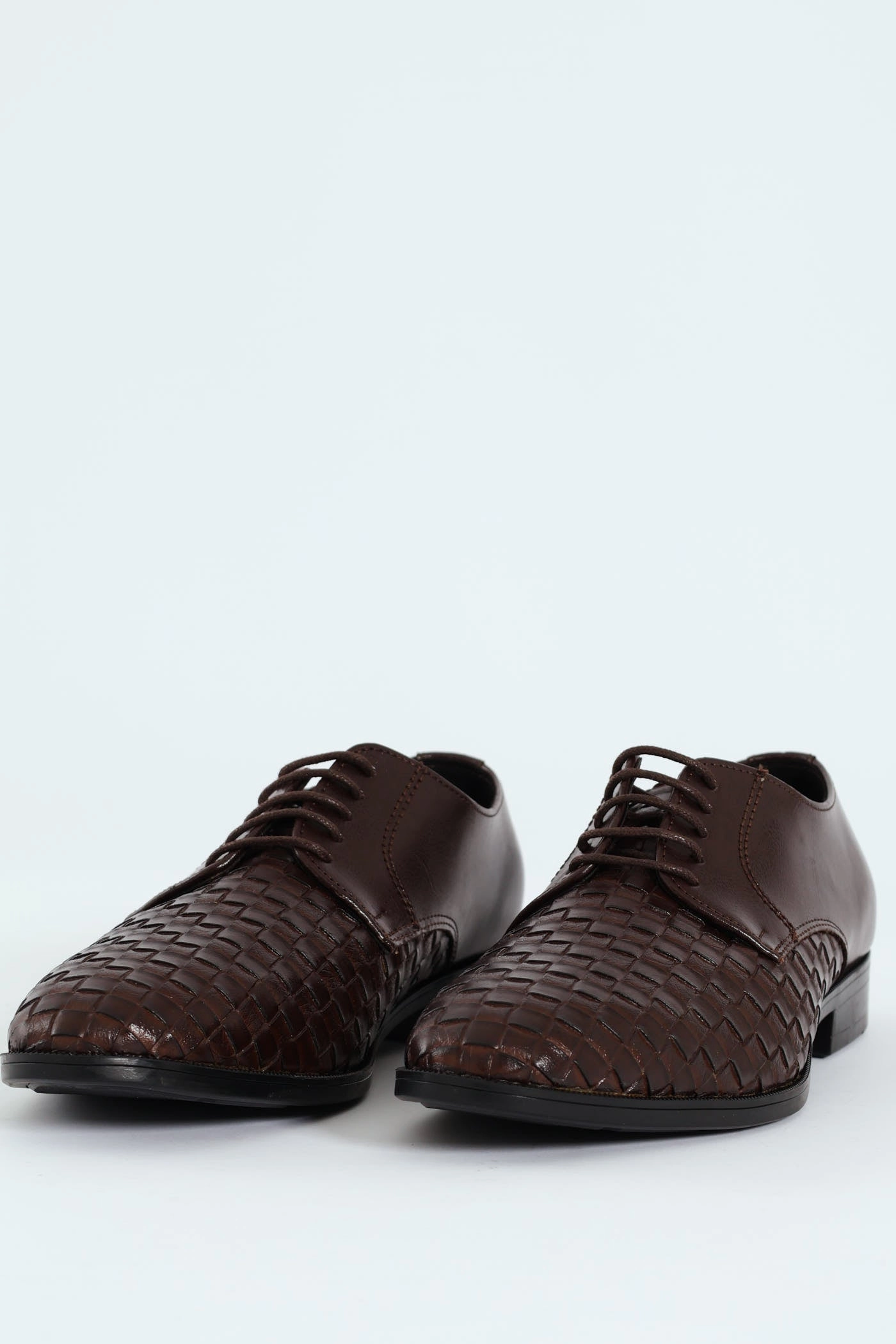 Urban Mode Calm Routine Weave Upper Lace Up Formal Shoe - Chocolate