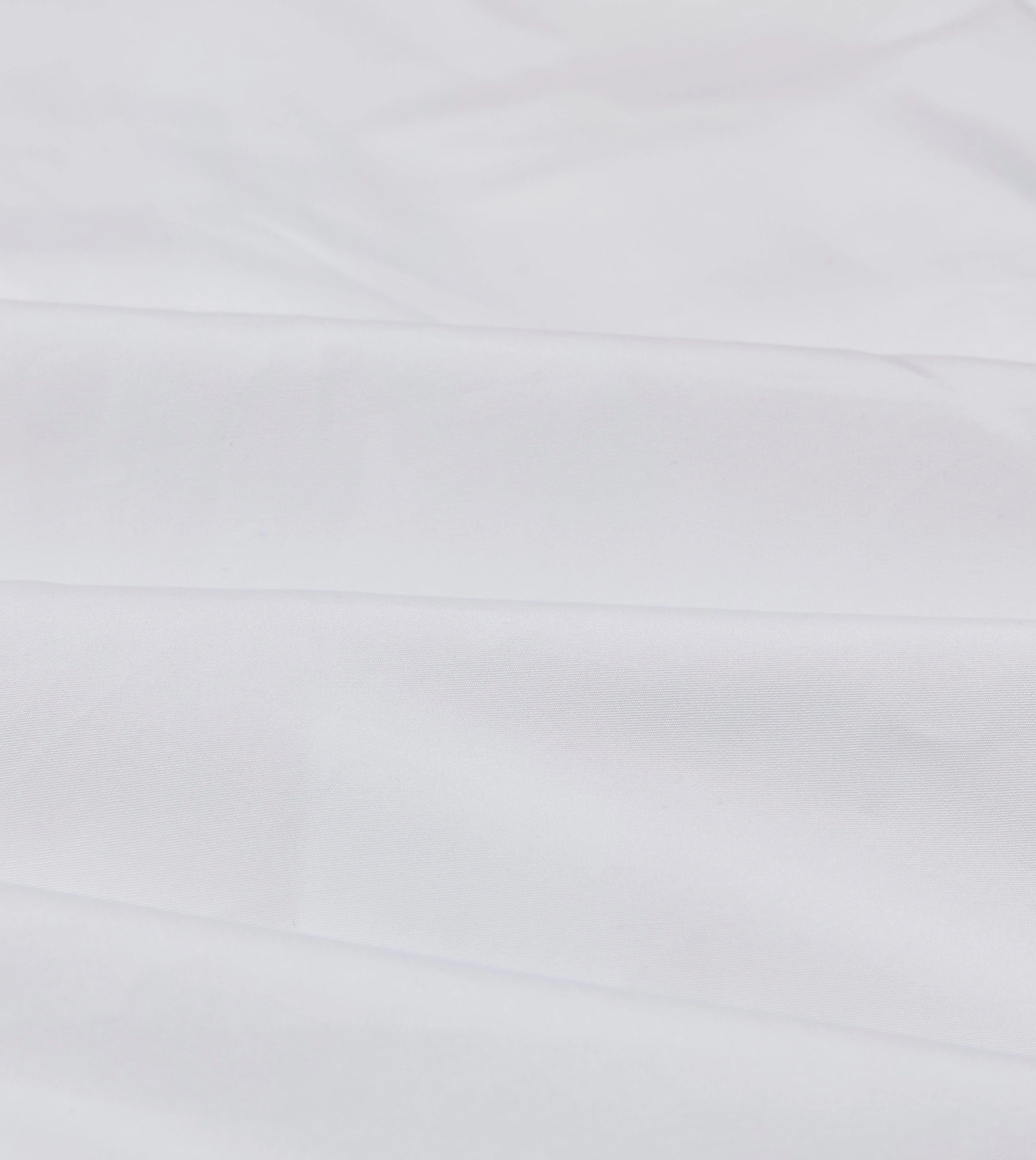 Minimalist Closure White Cotton Poplin Long Point Collar Shirt