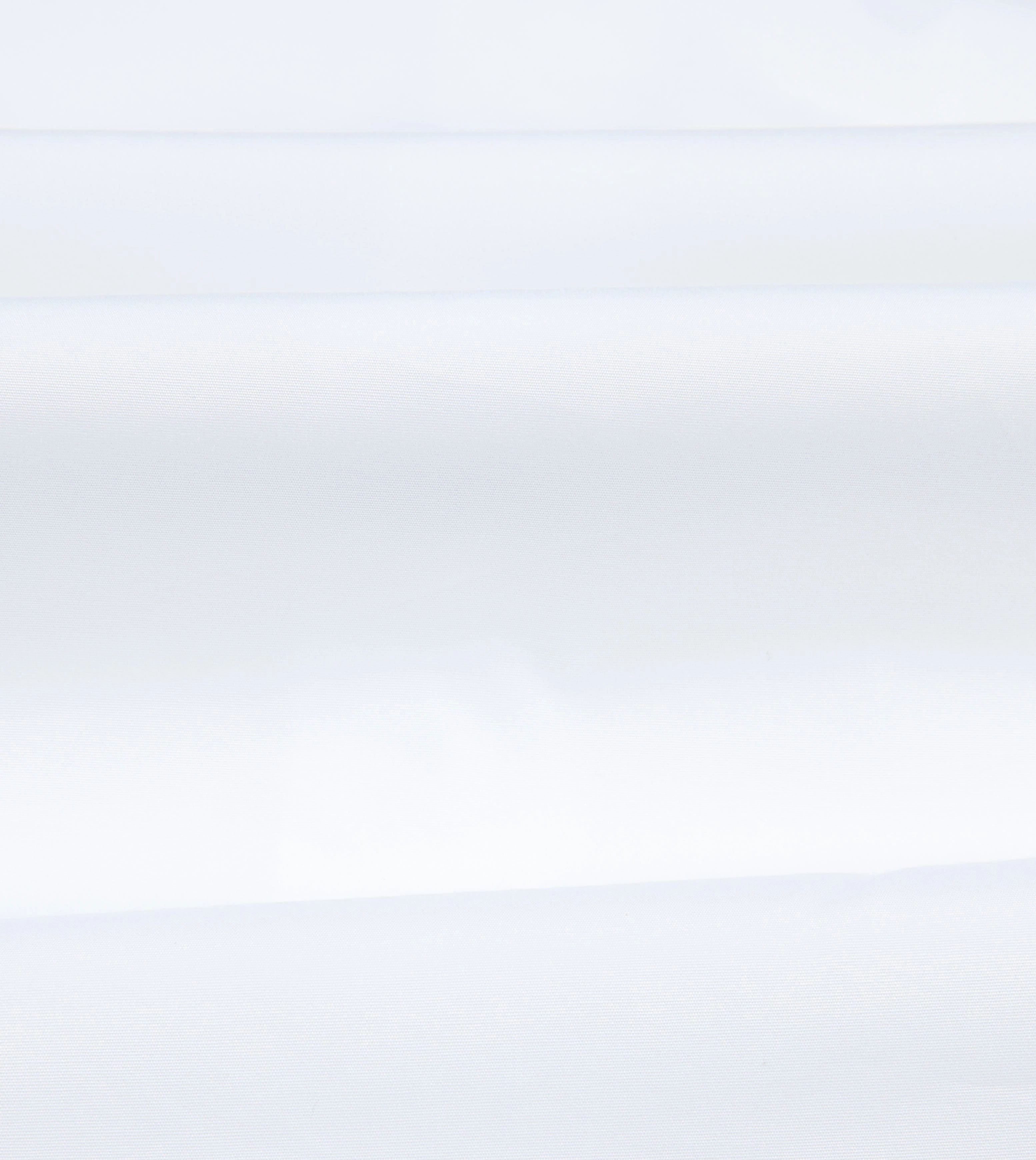 White Cotton Spread Collar Poplin Shirt UV Protection