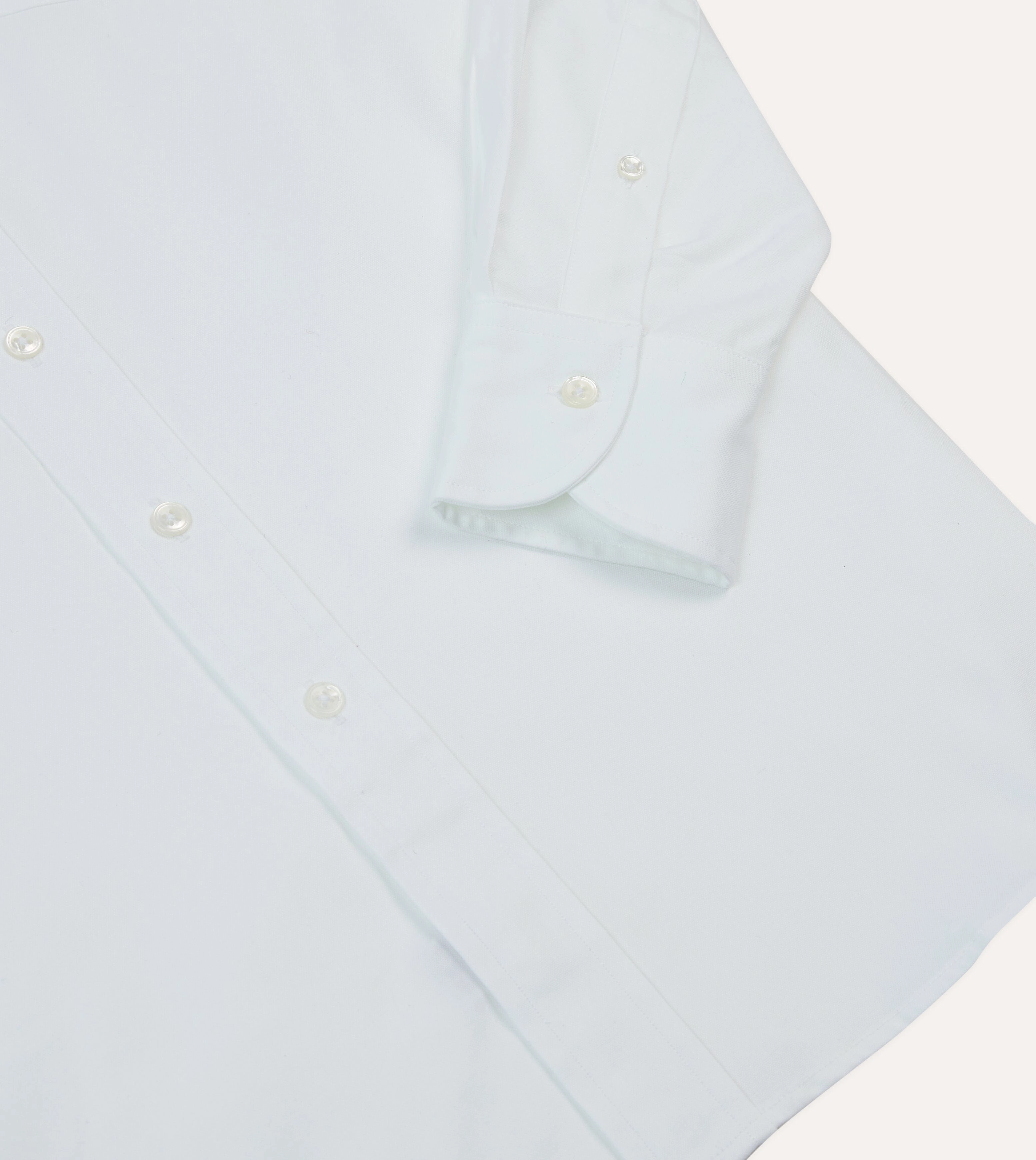 Casual Friday White Pinpoint Oxford Cotton Cloth Button-Down Shirt