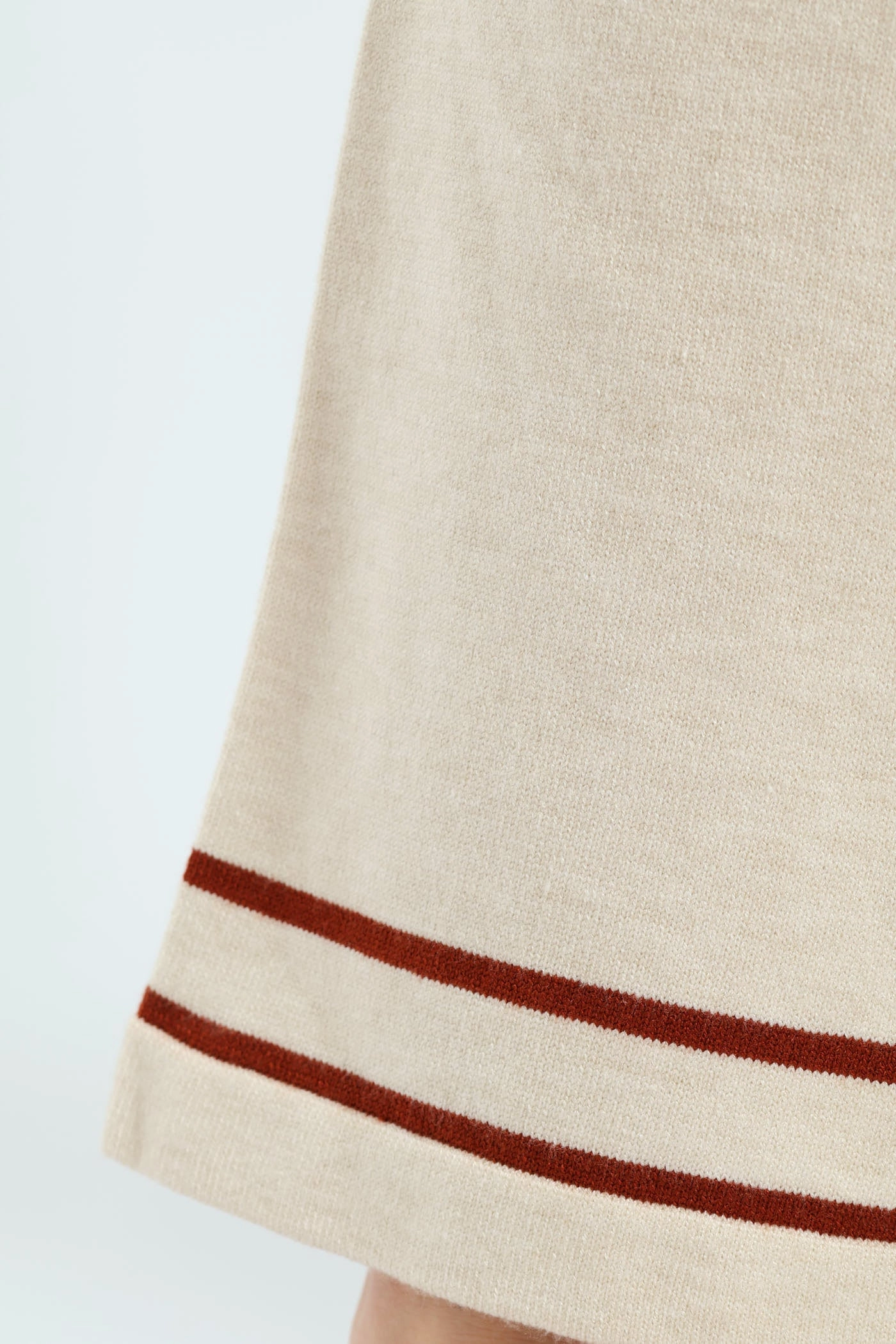 Outdoor Comfort Fit Refined fit Wide Leg Knitwear Pants - Cream