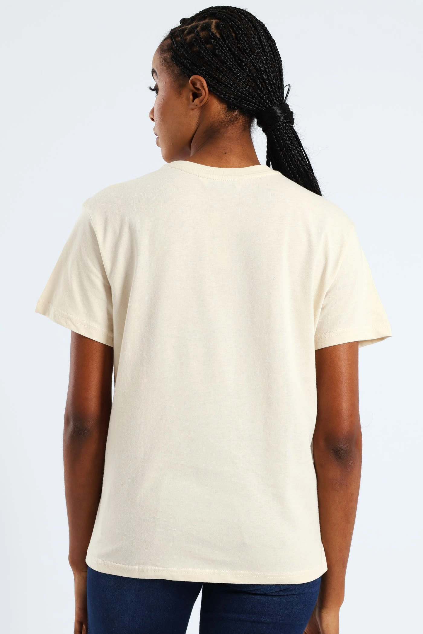 Loose Sweater Comfy Cardigan Wild & Free Floral Tiger Foil Tee - Light Stone