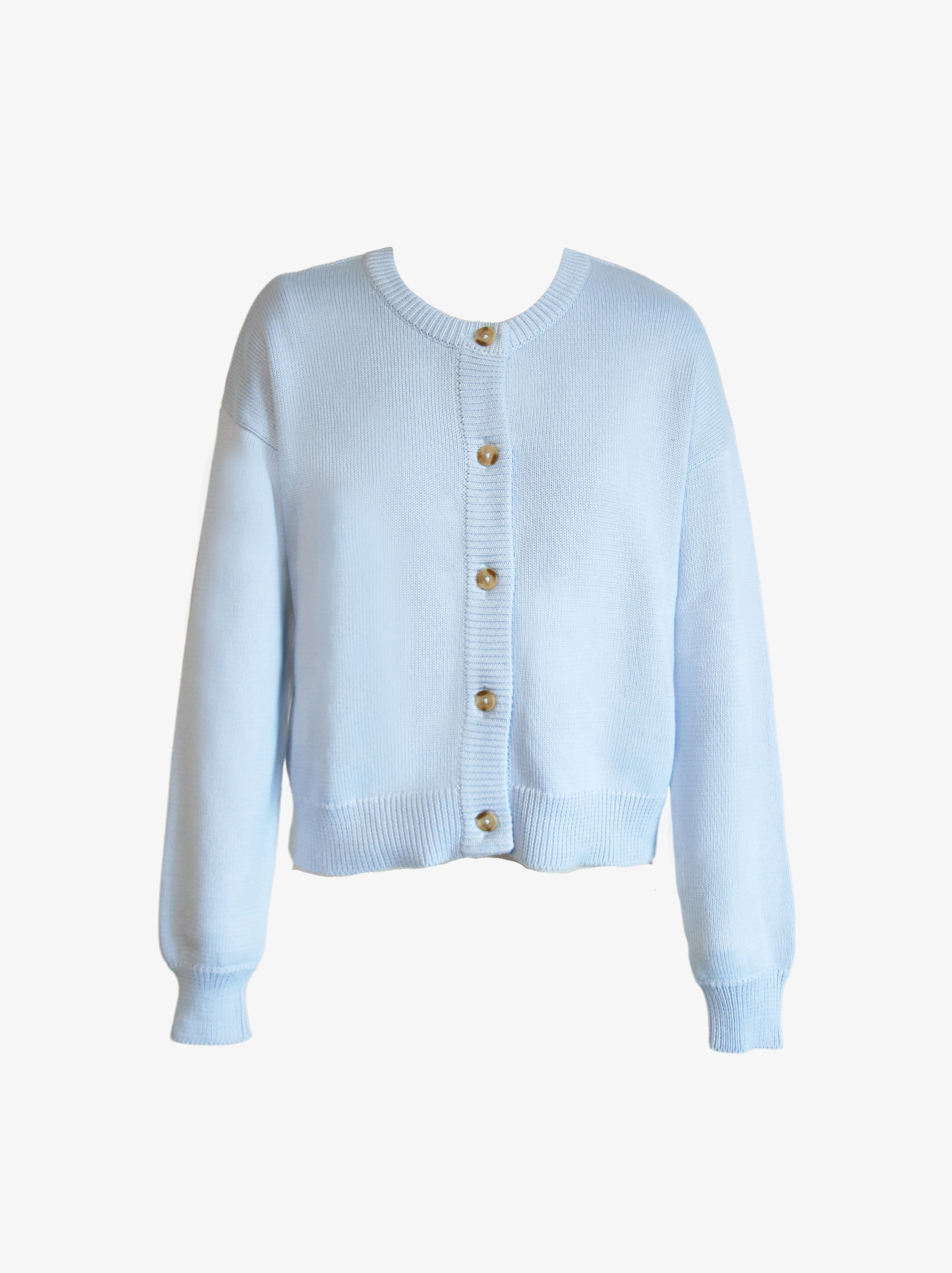 Perfect Layering Minimal Look Willow Classic Cardigan - Clear Sky