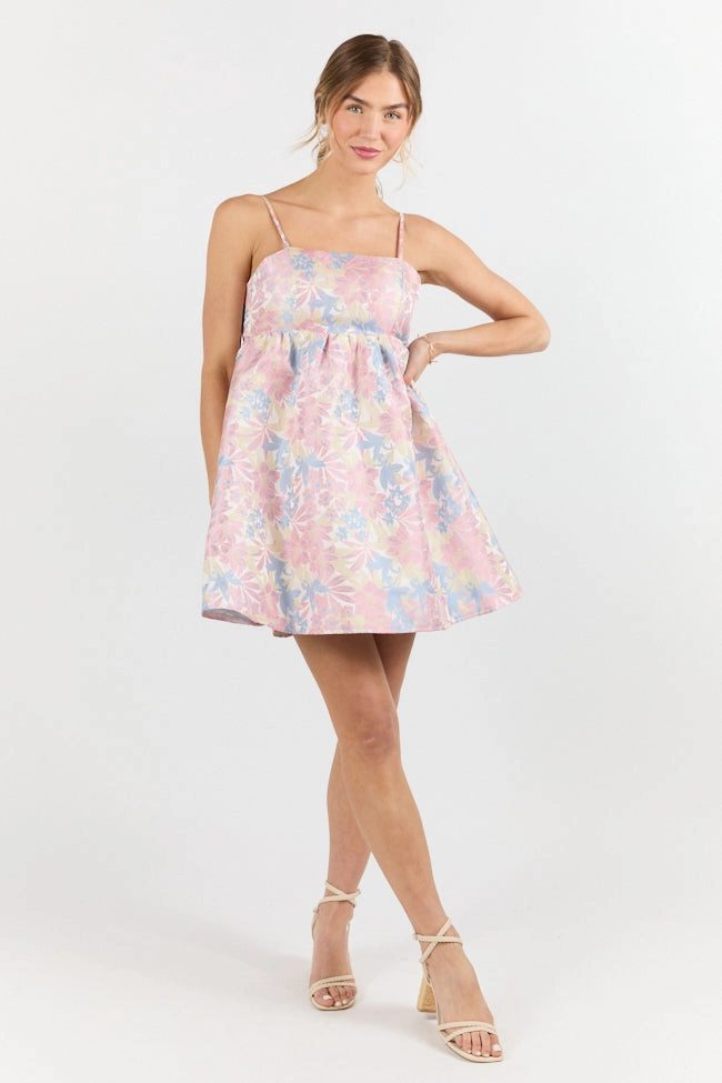 London Edge April Showers Multi Jacquard Printed Mini Dress FINAL SALE