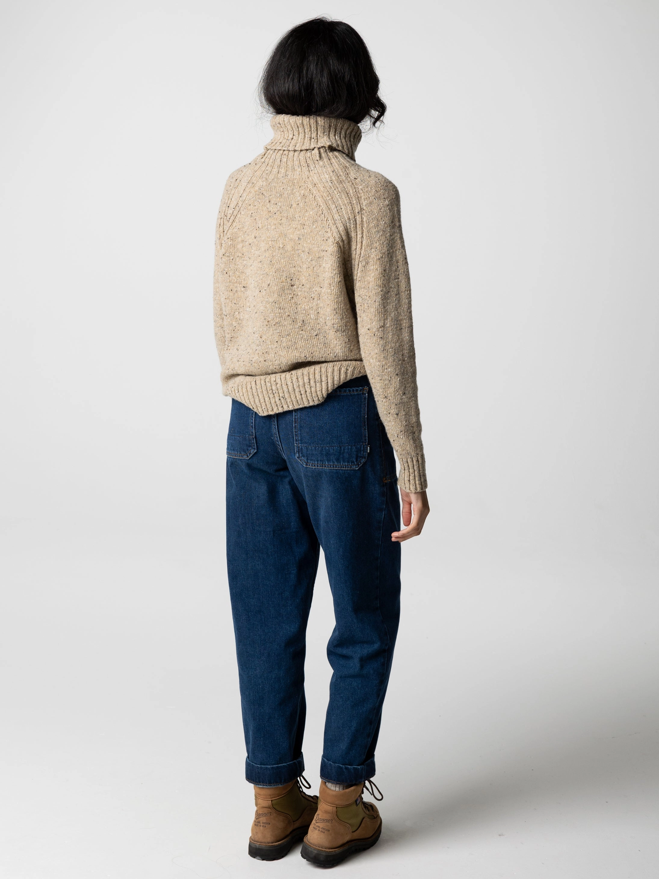 Women's Farne Roll Neck Jumper Sweater Care Guide Seasonal Casual Look