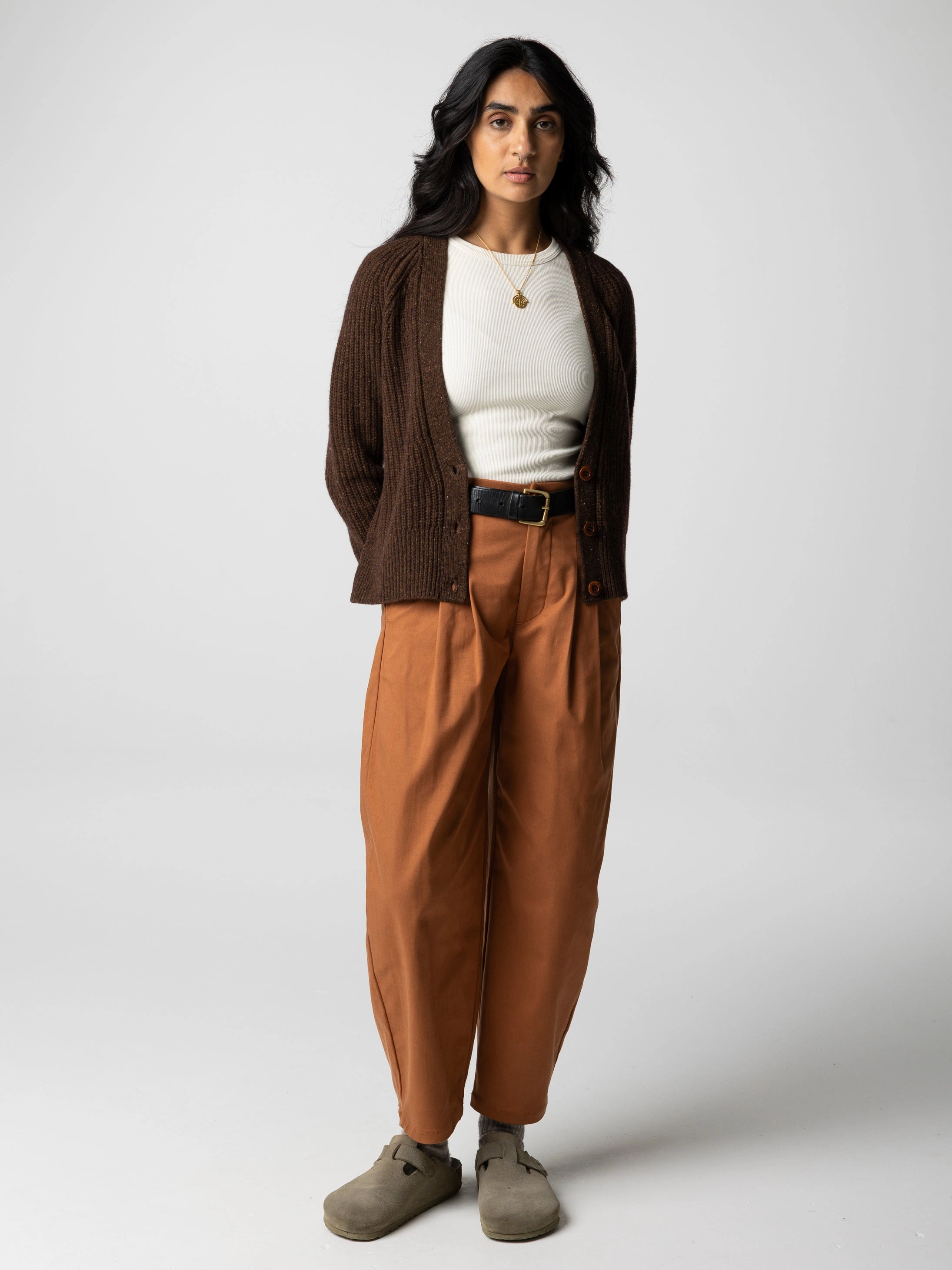 Women's Mora Knit Cardigan Smart Casual Hooded Neckline Option