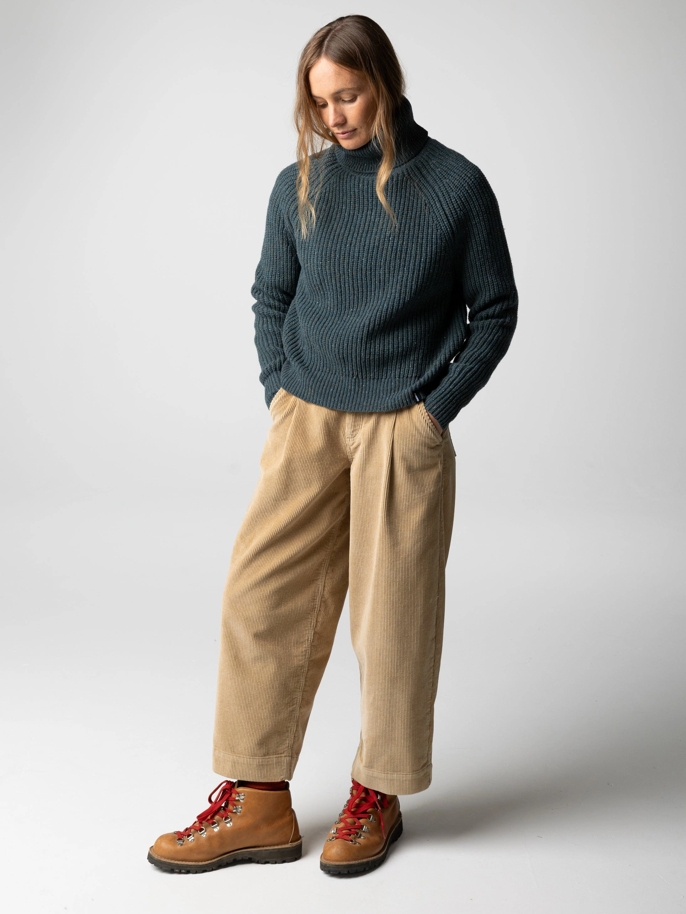 Women's Mora Roll Neck Knit Jumper Hypoallergenic Fibers FourWay Stretch