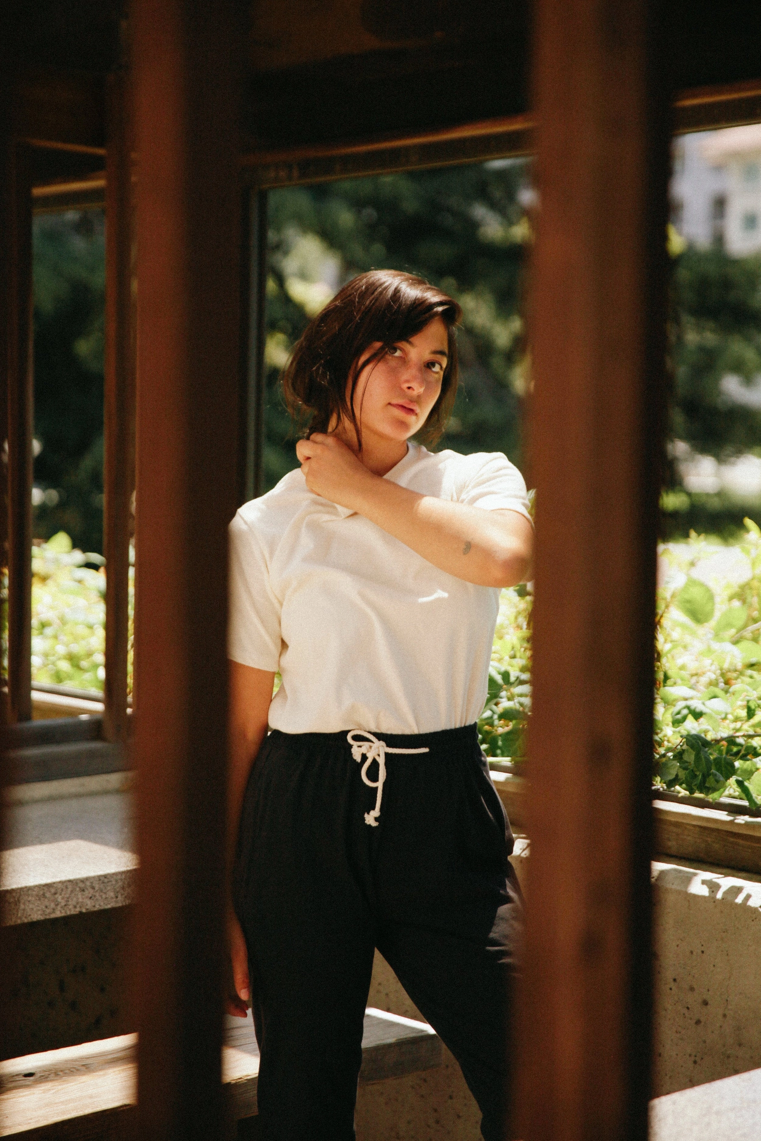 NonToxic Certification Quick Dry Material Women's Organic Unisex Style Crew Tee - Natural