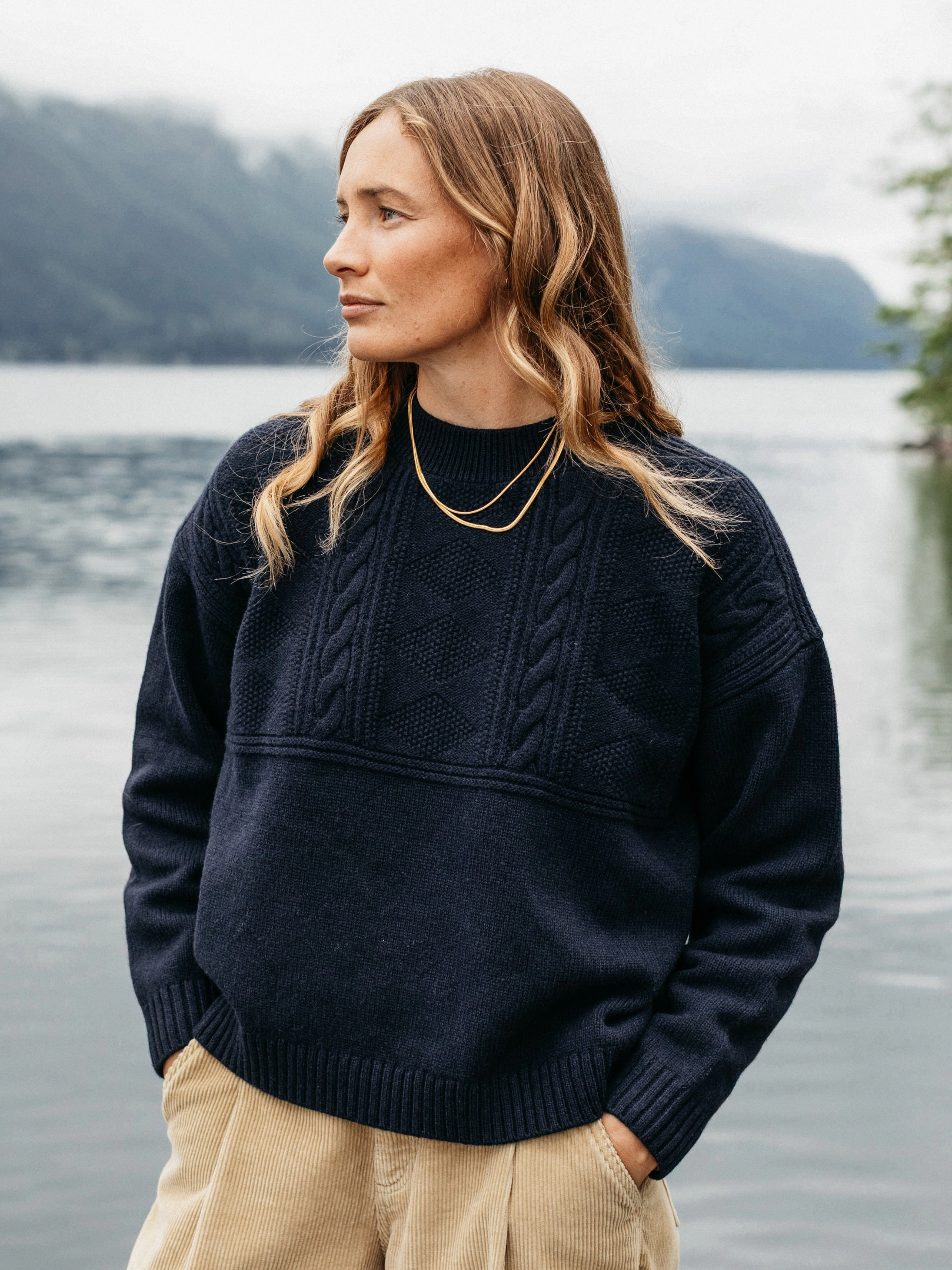 MultiPly Yarn Construction Modern Comforted Women's RNLI Polperro Jumper