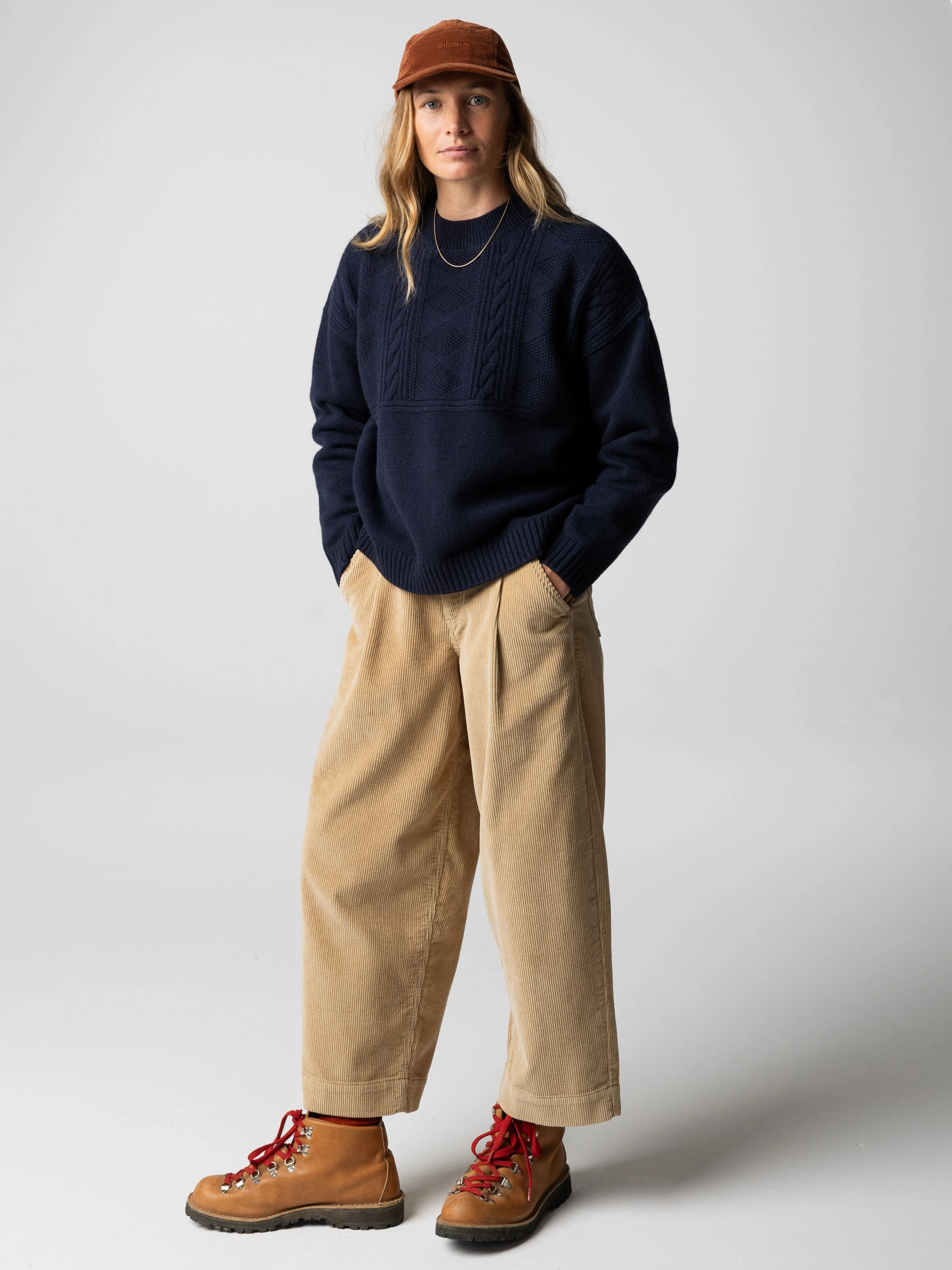 Women's RNLI Polperro Jumper Hand Linked Seams Layered Edge Trim