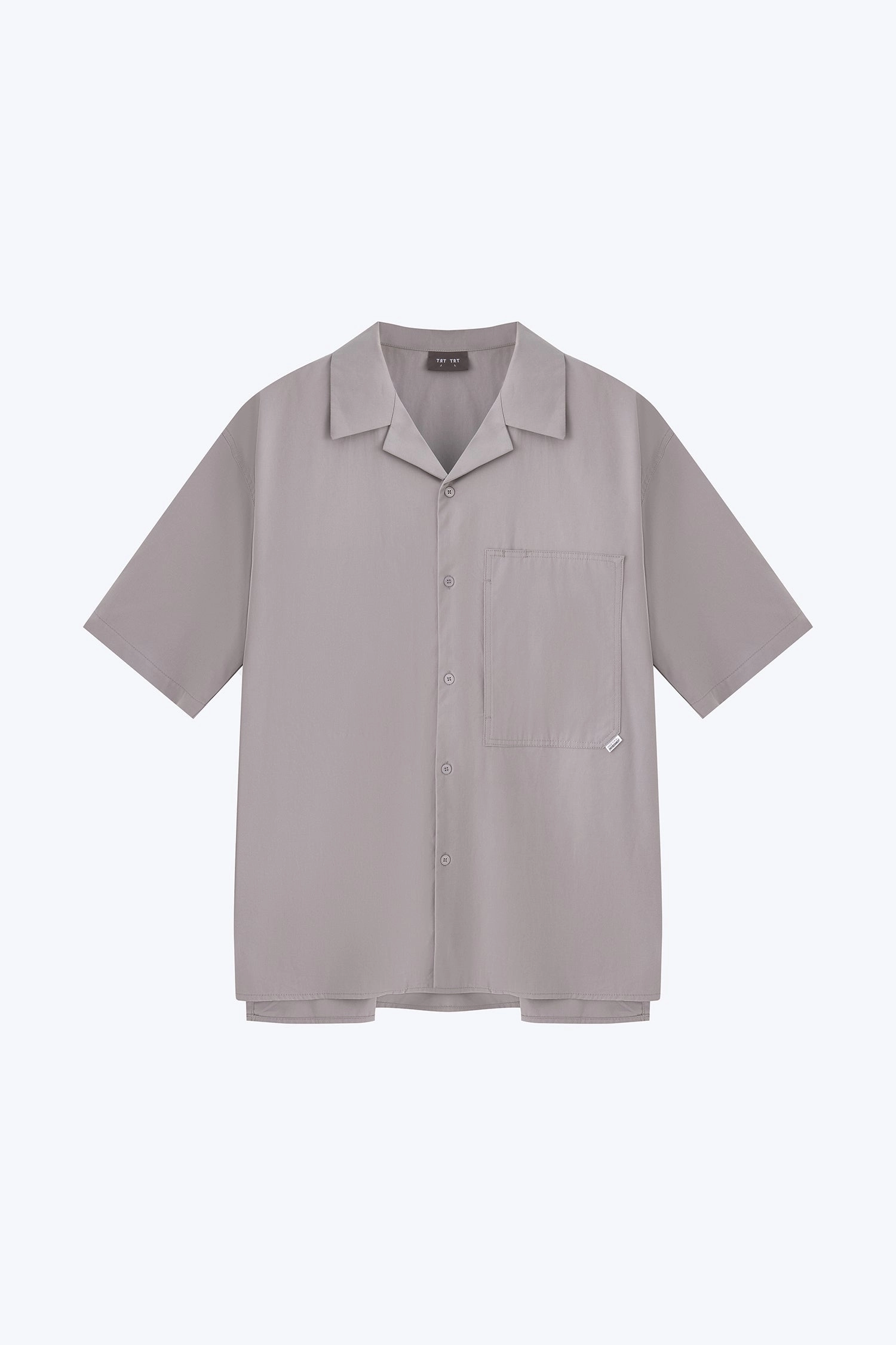Worker's Pocket Cuban Collar Shirt - Grey [AT] Street Trendy