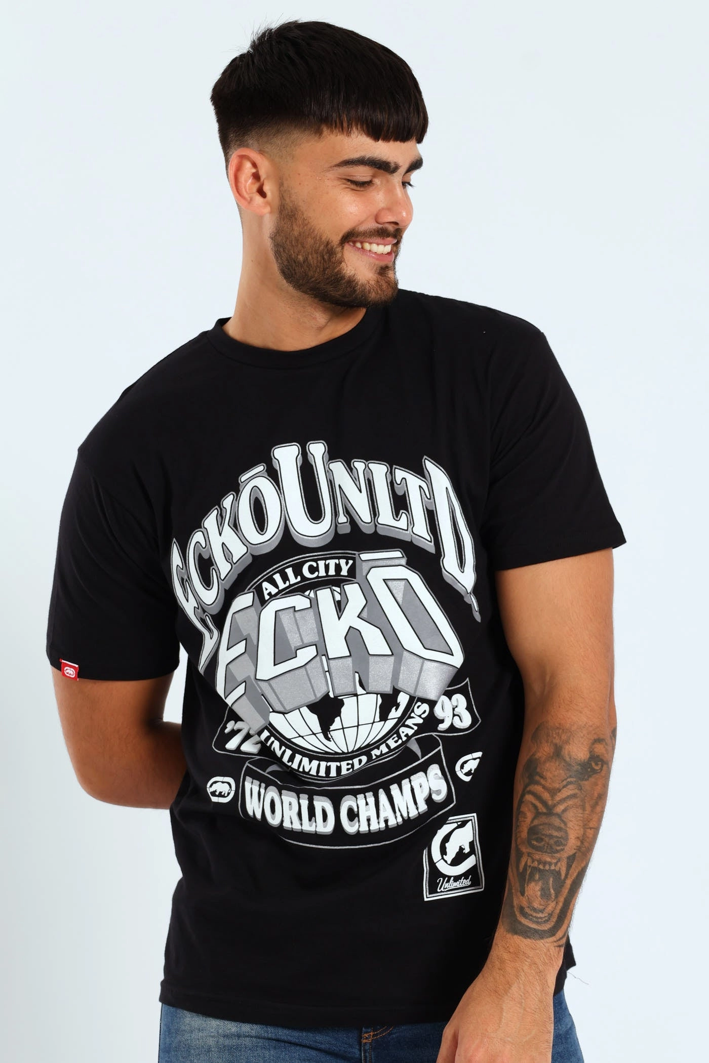 World Champs Tee - Black Trendy Piece Antibacterial Treatment