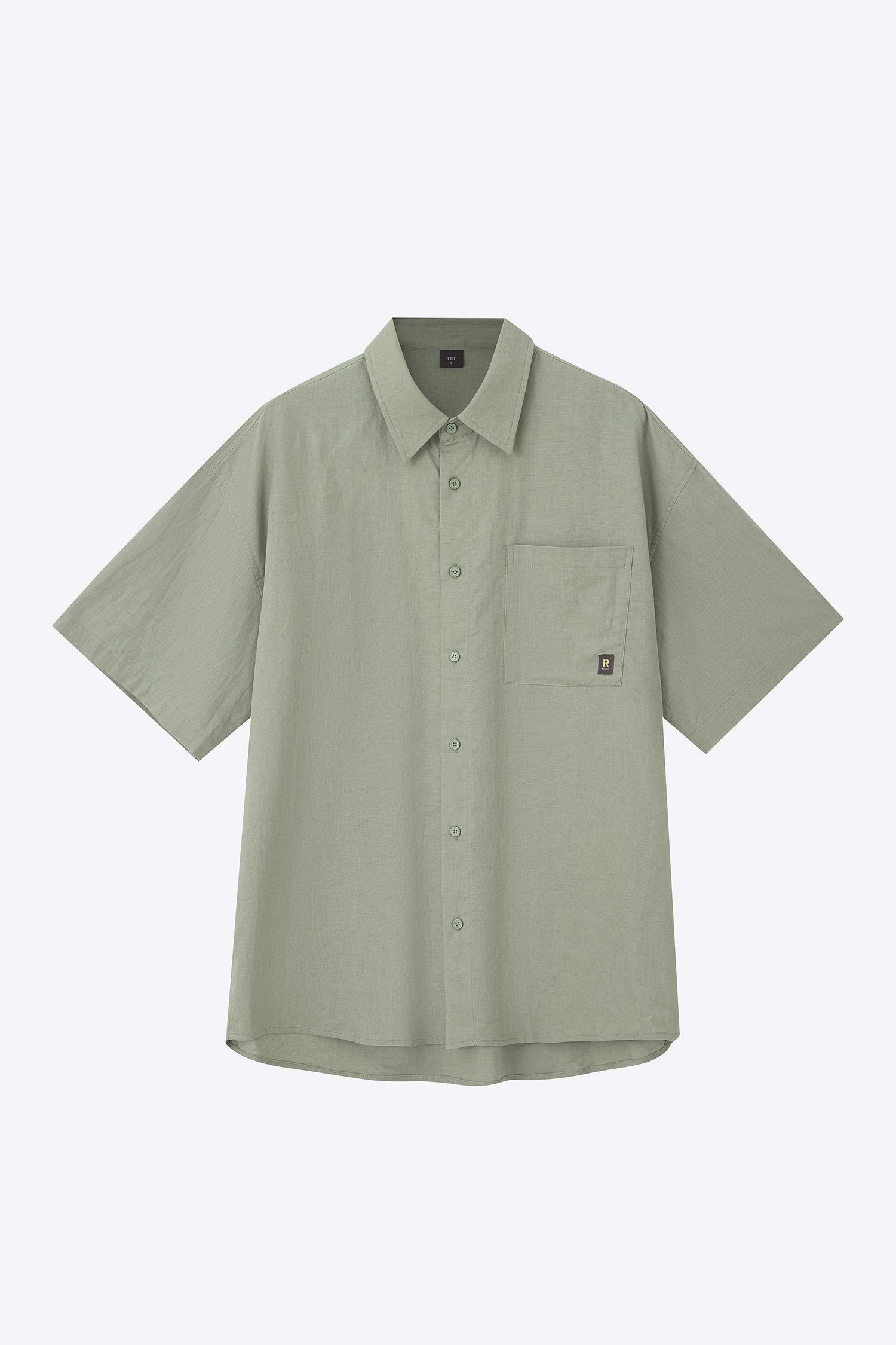 Lightweight Comfort Wear Everyday Look Wear Cotton Linen Button-Up Shirt - Sage