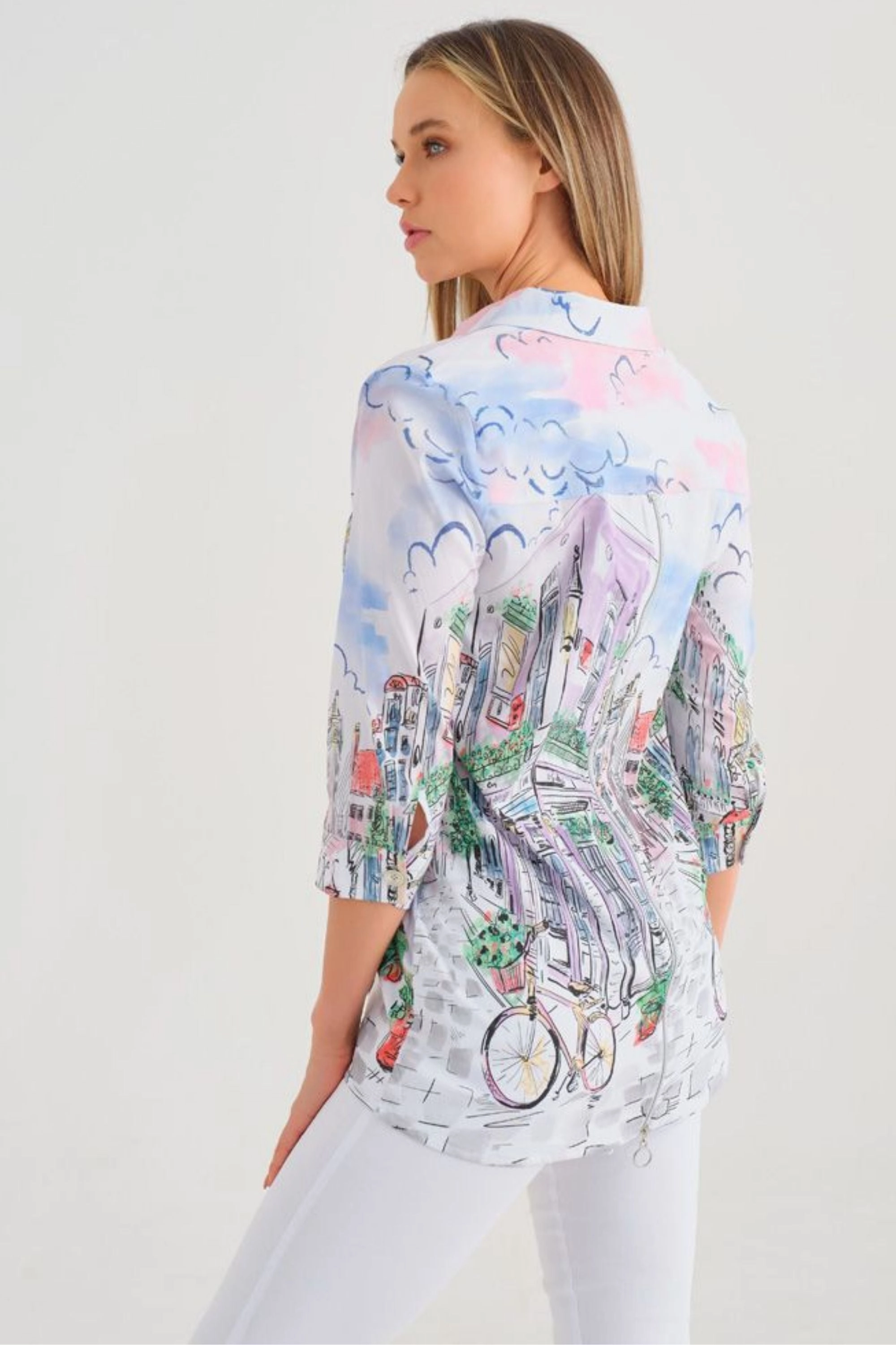 PRINTED SHIRT - 25724DC Earthy Hue