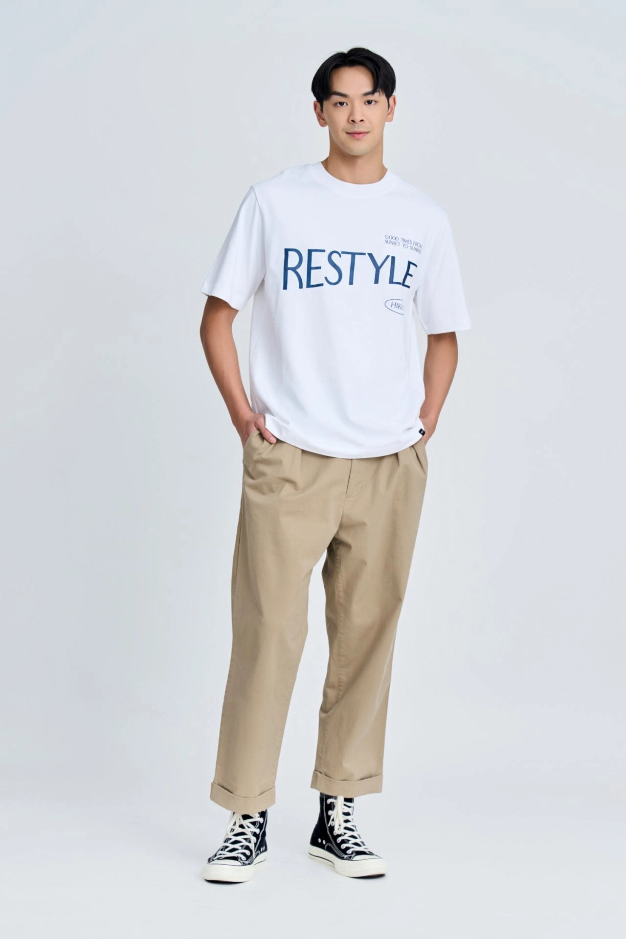 Ribbed Hem Finish Jersey "Restyle" Hiking Tee [AT]