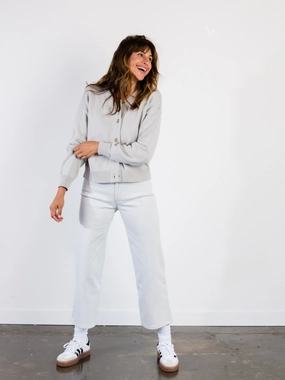 Minimal Look Willow Classic Cardigan - Chalk