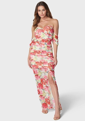 Off Shoulder Mesh Dress Smart Layer Wear