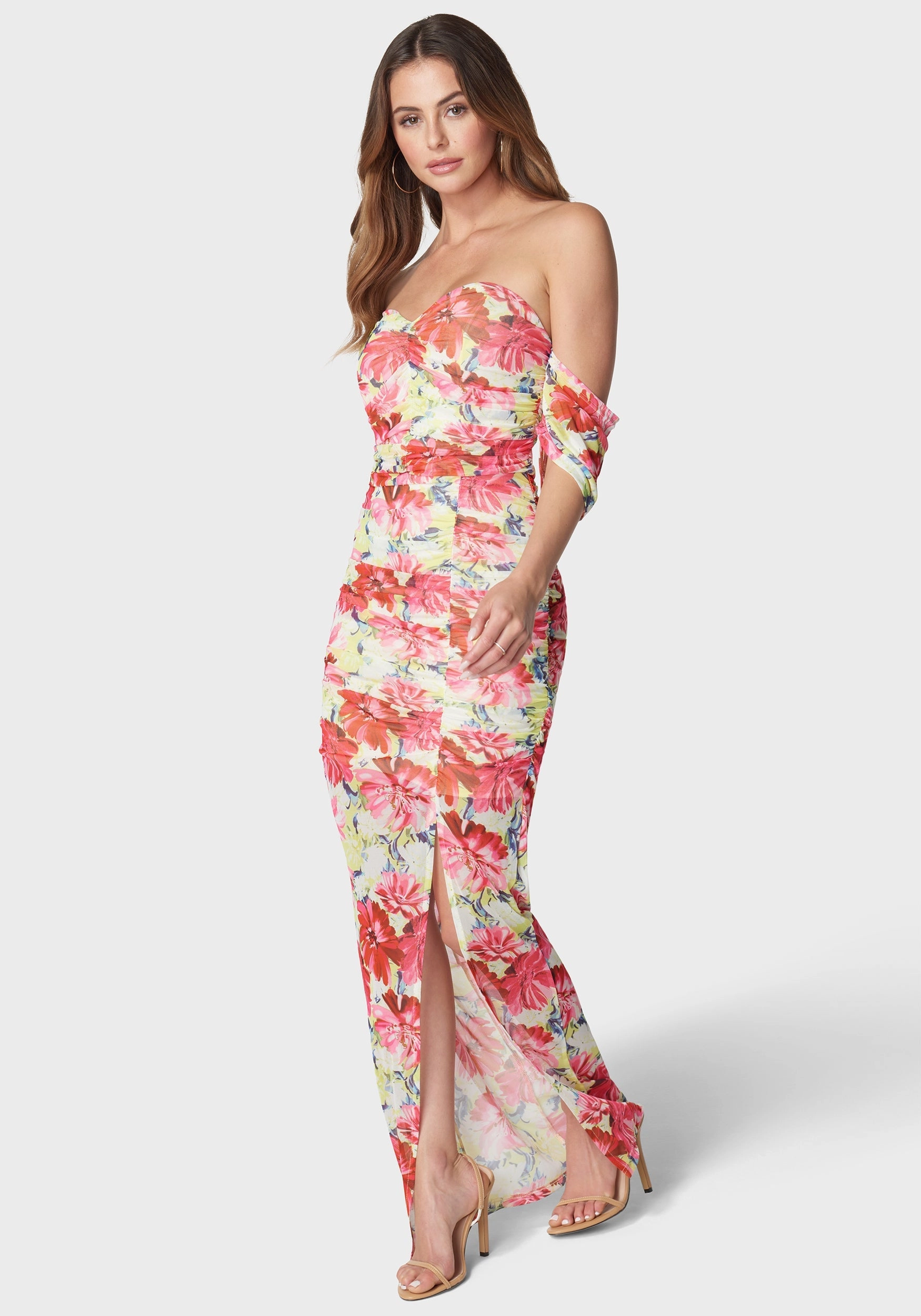 Off Shoulder Mesh Dress Trendy Silhouette Simple Fit