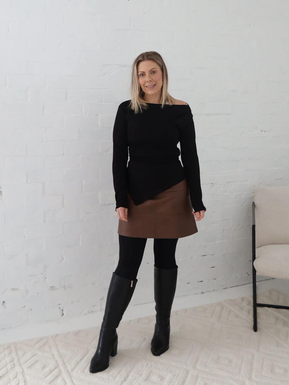 Yasmine Skirt - Brown Durable Hem Fashion Collab