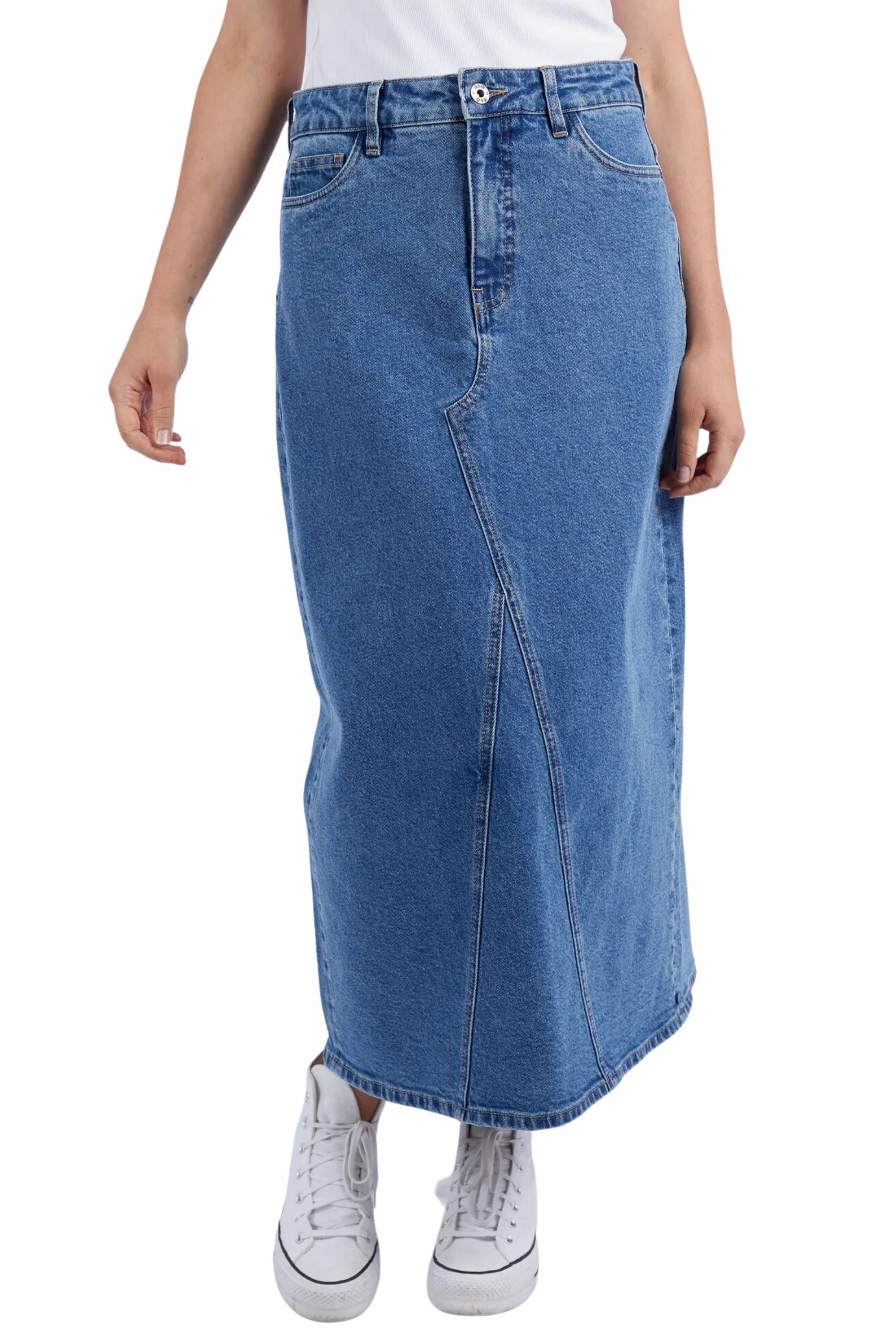 ZOE MIDI DENIM SKIRT - 81D1350 garden party Minimal Style